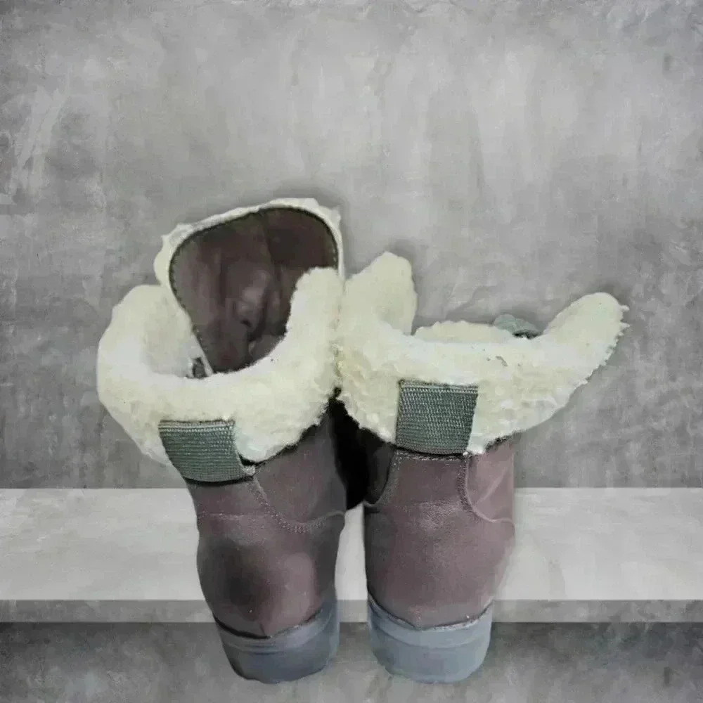 Madden Girl Brown Multi Bunt Faux Fur Cuff Lace Boots/Booties. Size 7.5 - Picture 7 of 10